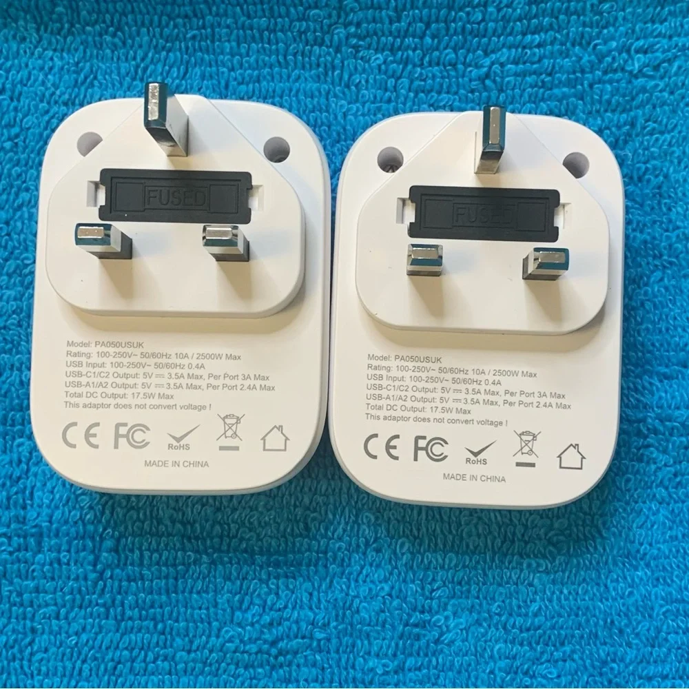 Dual USB Wall Charger Adapter - White